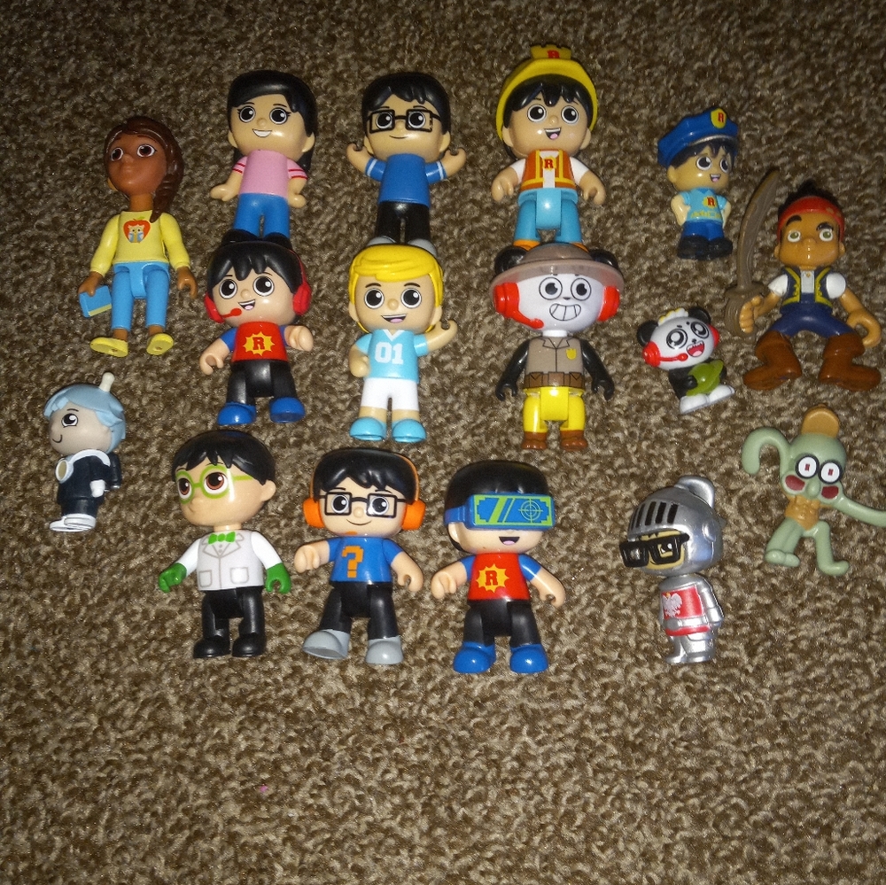 Ryan's World Figures & Friends Mixed Lot of 10